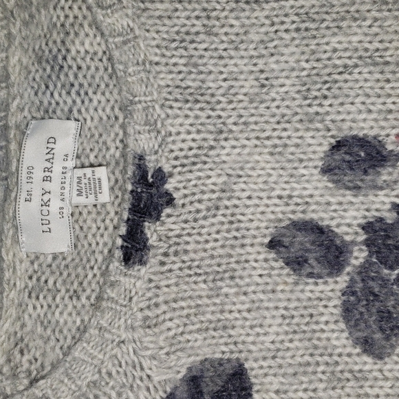 Lucky 🍀 Brand Size M Floral Sweater - Picture 4 of 13